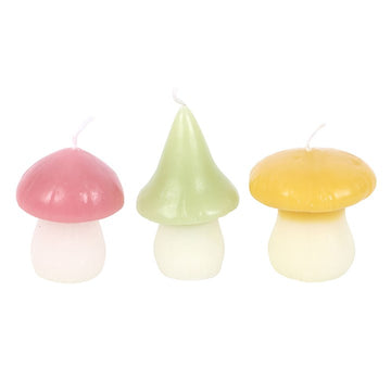 Pastel Mushroom Candles