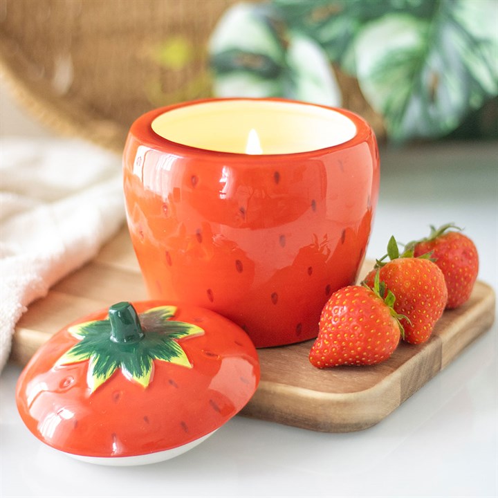 Strawberry Candle Jar